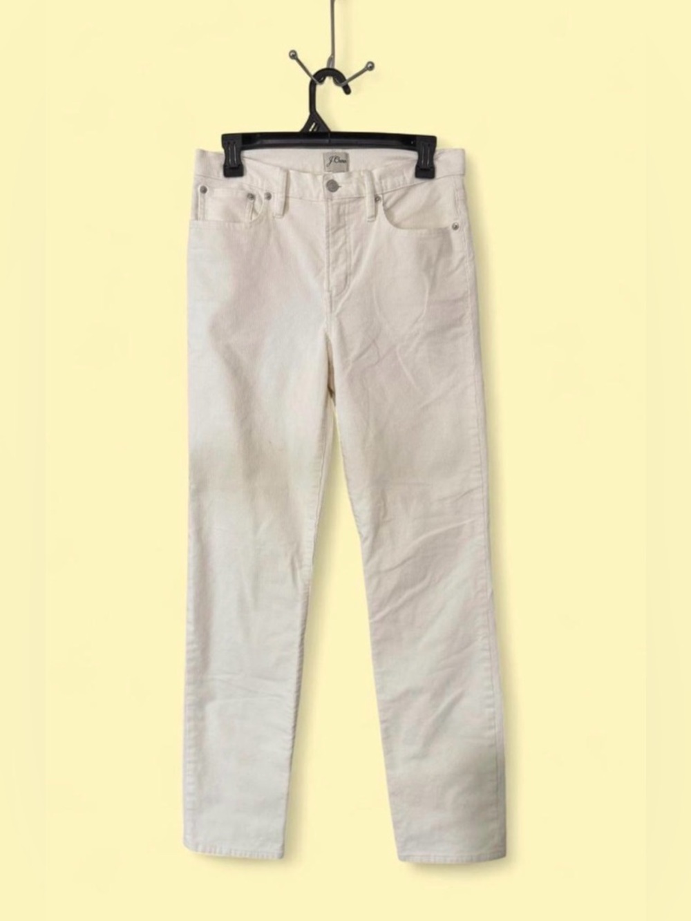 J. Crew women’s Cream Slim Straight Jeans